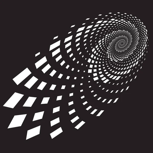 Точечный полутоновый векторный спиральный рисунок или текстура — стоковый вектор