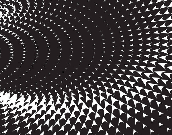 Dotted Halftone Vector Spiral Color Pattern or Texture with Tria