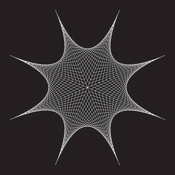 Résumé linéaire noir et blanc fond spirale — Image vectorielle