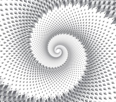 Noktalı Yarım Tonlu Vektör Döner Deseni veya Doku