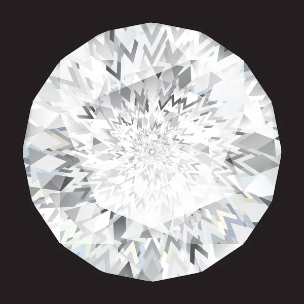 Brillante juego de diamantes en fondos blancos y negros — Vector de stock