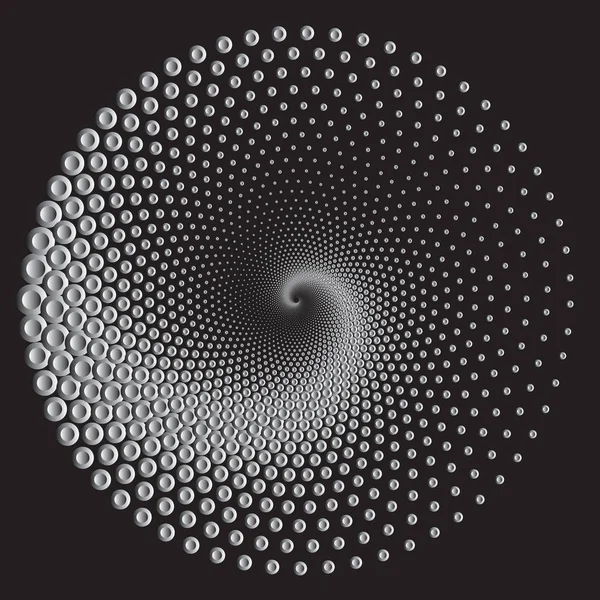 Dotted Halftone Vector Spiral Pattern ή Υφή με Έλλειψη — Διανυσματικό Αρχείο