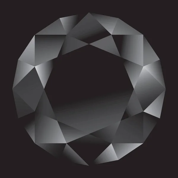 Brilliant Diamond Gioco Isolato Sfondi Neri — Vettoriale Stock