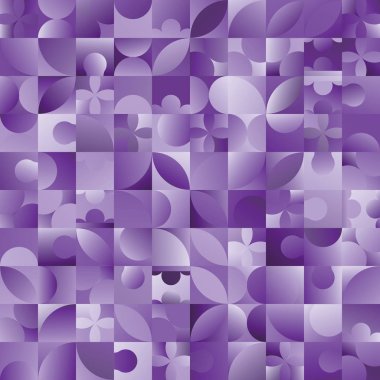 Yatak odası için duvar kağıdı. Soyut fayans arkaplanı. Renkli kiremitlerle gürültülü bir yapı. Vektör resmi