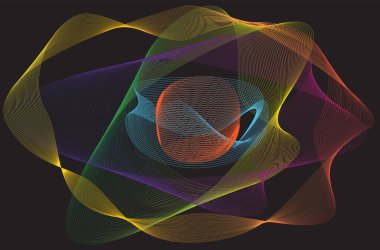 Soyut doğrusal Renkli Arkaplan. Yüksek Doygunluklu Gradyanlar. Farklı Geometrik Şekiller