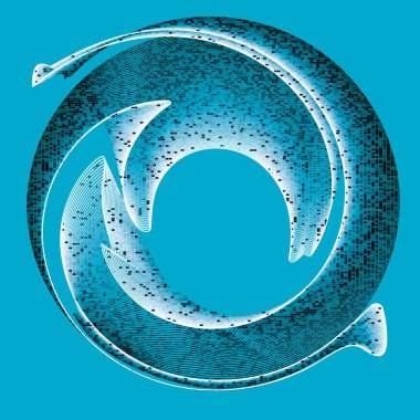 Stingrays, soyut doğrusal renkli resim. Yüksek Doyumlu Gradyanlar