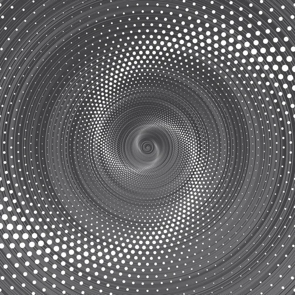 Dotted Halftone Vector Spiral Pattern Υφή Stipple Dot Backgrounds Λευκούς — Διανυσματικό Αρχείο