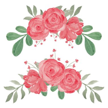 Hand painted rose flower arrangement collection