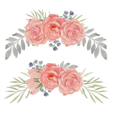 El boyası şeftali çiçeği eğrisi düzenleme seti