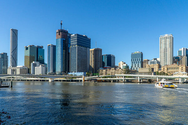 Brisbane, capital of the Australian state of Queensland, is a large city on the Brisbane River.