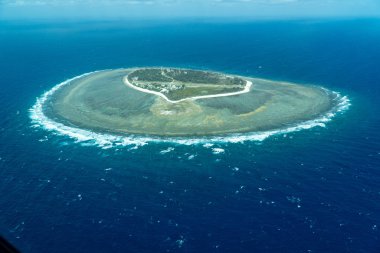 Lady Elliot Island Queensland, Avustralya havadan görünümü.
