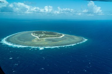 Lady Elliot Island Queensland, Avustralya havadan görünümü.