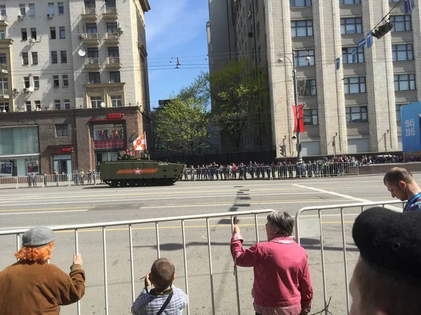 Ulicach Moskwy Odbywa Się Wielka Parada Wojskowa — Zdjęcie stockowe