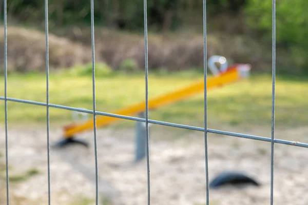 Spielplatz Wegen Corona Krise Geschlossen — Stockfoto