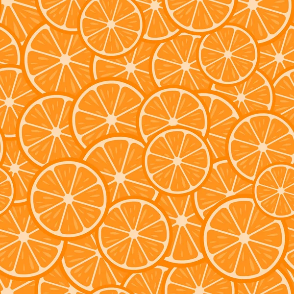Nahtloses Muster Natürliche Früchte Die Geschnittenen Orangen Vitamin Frisches Design — Stockvektor