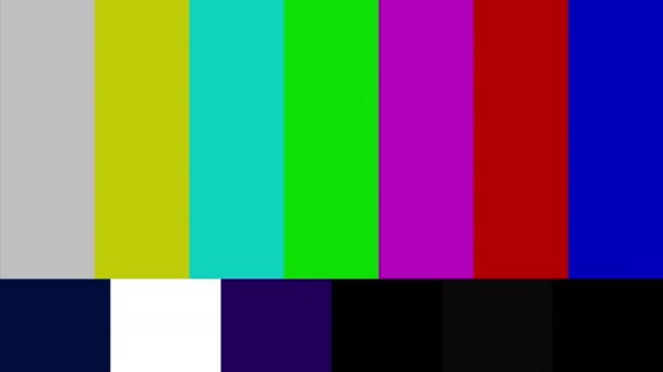 Vymazat smtpe lišty standardního vysílání - smyčka — Stock video