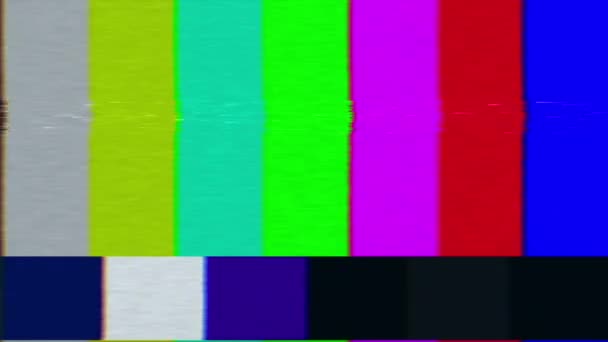 Bande VHS endommagée ou diffusion de barres SMTPE bouclables 