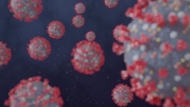 Coronavirüs parçacıklarının mikroskobik görselleştirilmesi - 3d oluşturma
