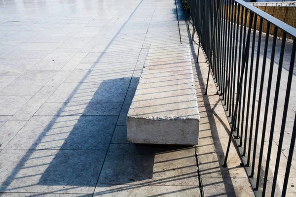 beautiful street shadows in the city