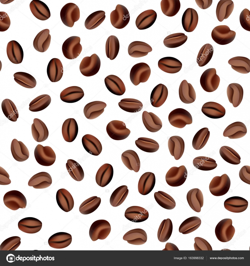 Coffee Beans Vector Seamless Pattern Isolated On Transparent Background For Shop Stock Coffee Beans Vector Seamless Pattern Isolated On Transparent Background For Shop Stock