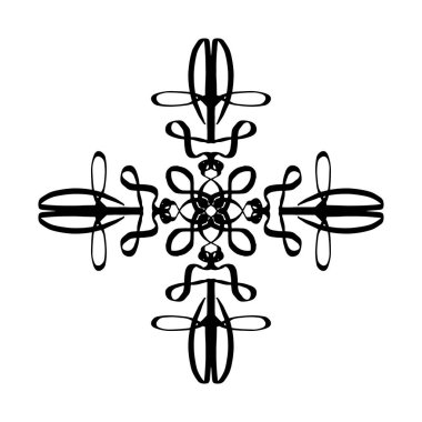 Beyaz izole edilmiş arka planda sihirli bir mandala. Renklendirme ve meditasyon için birleşim