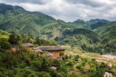 hakka cezaevi tulou duvarlı köy fujian, Çin