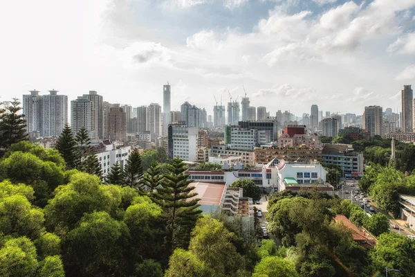 Vista desde el cablecar del centro de Xiamen — Foto de Stock