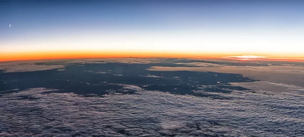 Nascer Sol 000 Pés Distância Para Europa Avião Passageiros — Fotografia de Stock