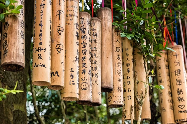 Tubo di bambù desideri — Foto Stock