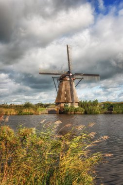 geleneksel Hollanda yel değirmenleri 