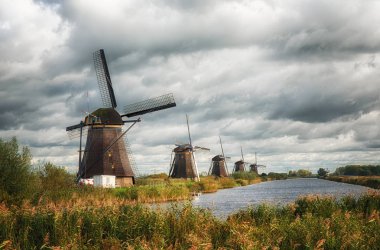 doğal yel değirmenleri ve kanal