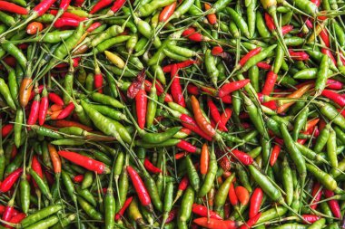Kırmızı ve yeşil biber biber yemek arka plan