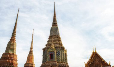 Stupas Wat Pho Tapınağı yatan Buda Wat Phra Chetuphon, Bangkok, Tayland