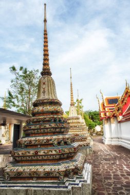 Chedi Wat Po (Wat Phra Chetuphon), Bangkok, Tayland, Thailand, Güneydoğu Asya, Asya