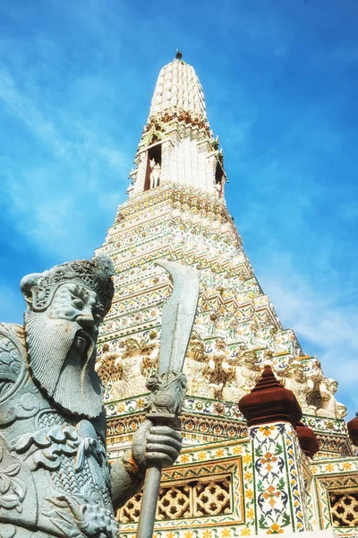 Spire Guardian Wat Arun Temple Bangkok Tailândia — Fotografia de Stock