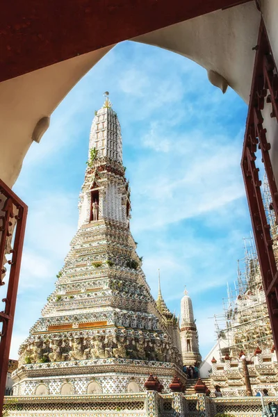 Entrada Para Wat Arun Templo Alvorada Bangkok Tailândia — Fotografia de Stock