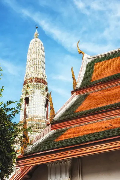 Telhados Wat Arun Templo Budista Thonburi Bangkok Tailândia — Fotografia de Stock