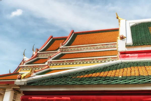 Tiles temple roof bangkok thailand