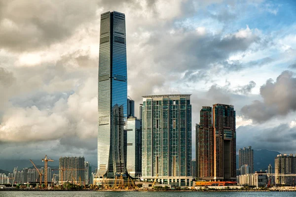 Hong Kong China Oktober 2016 Skyline Kowloon Peninsula Icc Building — Stock Photo, Image