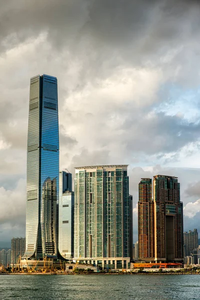 Hong Kong China Oktober 2016 Skyline Kowloon Peninsula Icc Building — Stock Photo, Image