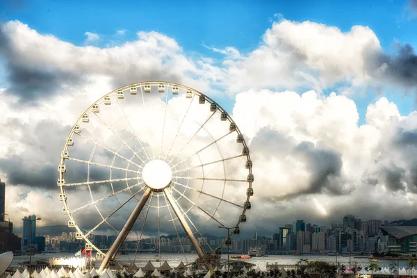 Hong Kong Observation Wheel Victoria Harbor Hong Kong China — Stock Photo, Image