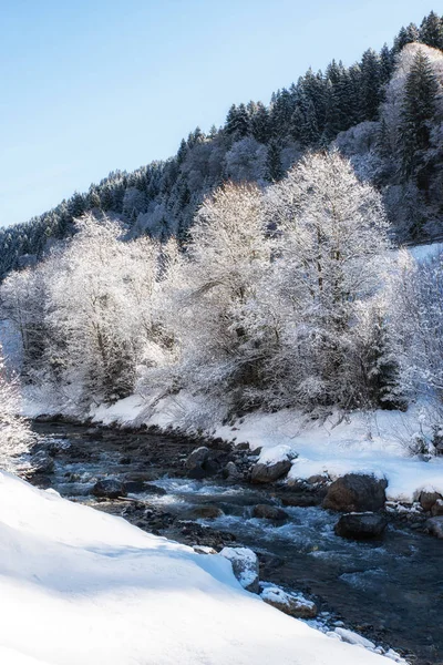 Río Swift Invierno Austria — Foto de Stock