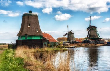 Zaanse Schans Hollanda, Avrupa 'daki yel değirmenleri
