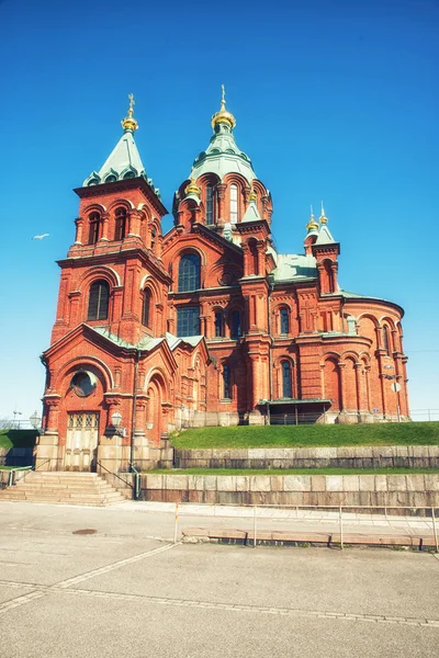 Catedral Uspenski Uma Catedral Ortodoxa Oriental Helsinque Finlândia Dedicada Dormição — Fotografia de Stock