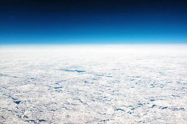Atlantik Denizde Yüzen Buz Tabakaları Yüksek Irtifa Fotoğrafı — Stok fotoğraf