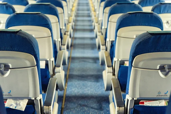 Una Vista Dentro Avión Comercial — Foto de Stock