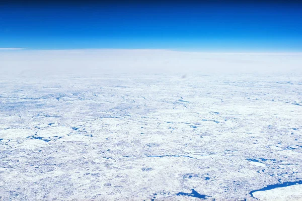 High Altitude Photo Ice Sheets Floating Atlantic Sea — Stock Photo, Image