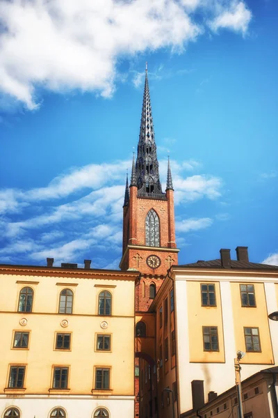 Riddarholmen Church Tower Stockholm Sweden Its Burial Church Swedish Monarchs — Stock Photo, Image