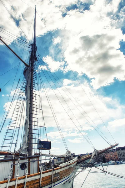 The old sailing ships in dock, Helsinki, Finland — Stock Photo, Image