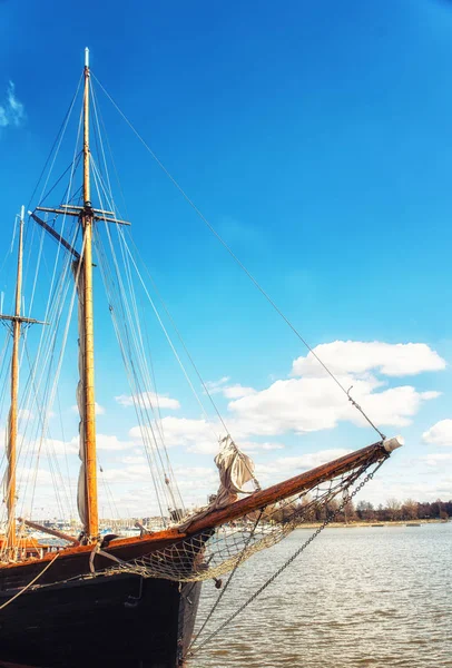 The old sailing ships in dock, Helsinki, Finland — Stock Photo, Image